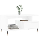 vidaXL Salontafel 90x49x45 cm bewerkt hout wit