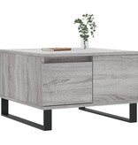 vidaXL Salontafel 55x55x36,5 cm bewerkt hout grijs sonoma eikenkleurig