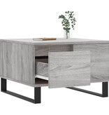 vidaXL Salontafel 55x55x36,5 cm bewerkt hout grijs sonoma eikenkleurig