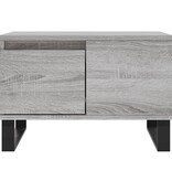 vidaXL Salontafel 55x55x36,5 cm bewerkt hout grijs sonoma eikenkleurig