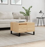 vidaXL Salontafel 55x55x36,5 cm bewerkt hout sonoma eikenkleurig