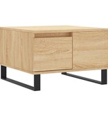vidaXL Salontafel 55x55x36,5 cm bewerkt hout sonoma eikenkleurig
