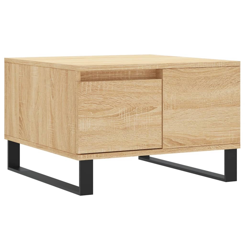 vidaXL Salontafel 55x55x36,5 cm bewerkt hout sonoma eikenkleurig