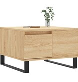 vidaXL Salontafel 55x55x36,5 cm bewerkt hout sonoma eikenkleurig