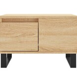 vidaXL Salontafel 55x55x36,5 cm bewerkt hout sonoma eikenkleurig