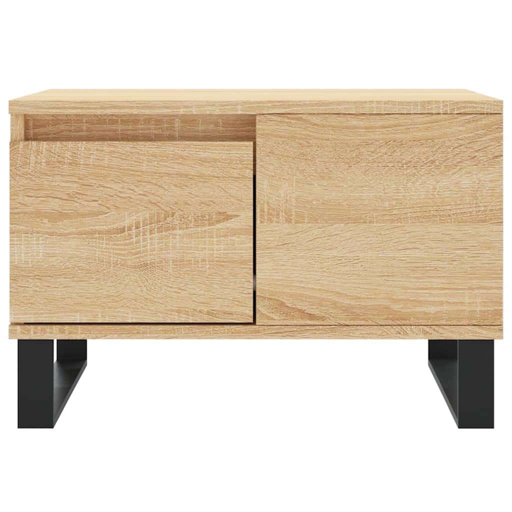 vidaXL Salontafel 55x55x36,5 cm bewerkt hout sonoma eikenkleurig