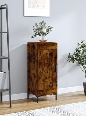 VidaXL Dressoir 34,5x34x90 cm bewerkt hout gerookt eiken