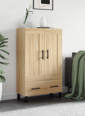 VidaXL Hoge kast 69,5x31x115 cm bewerkt hout sonoma eikenkleurig