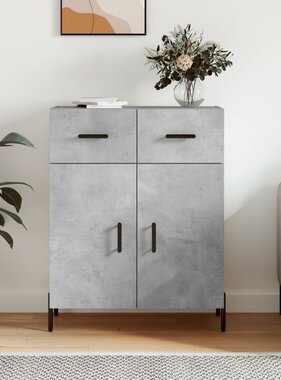 VidaXL Dressoir 69,5x34x90 cm bewerkt hout betongrijs