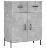vidaXL Dressoir 69,5x34x90 cm bewerkt hout betongrijs