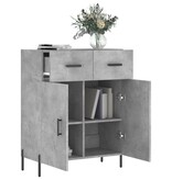 vidaXL Dressoir 69,5x34x90 cm bewerkt hout betongrijs