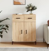 vidaXL Dressoir 69,5x34x90 cm bewerkt hout sonoma eikenkleurig