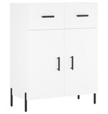 vidaXL Dressoir 69,5x34x90 cm bewerkt hout wit