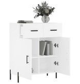 vidaXL Dressoir 69,5x34x90 cm bewerkt hout wit