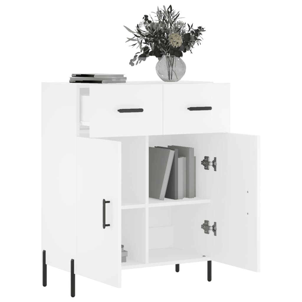 vidaXL Dressoir 69,5x34x90 cm bewerkt hout wit