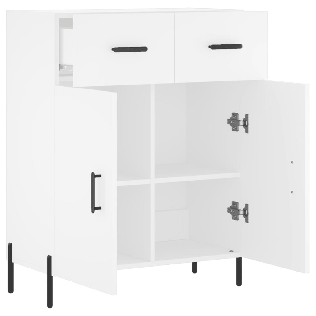 vidaXL Dressoir 69,5x34x90 cm bewerkt hout wit