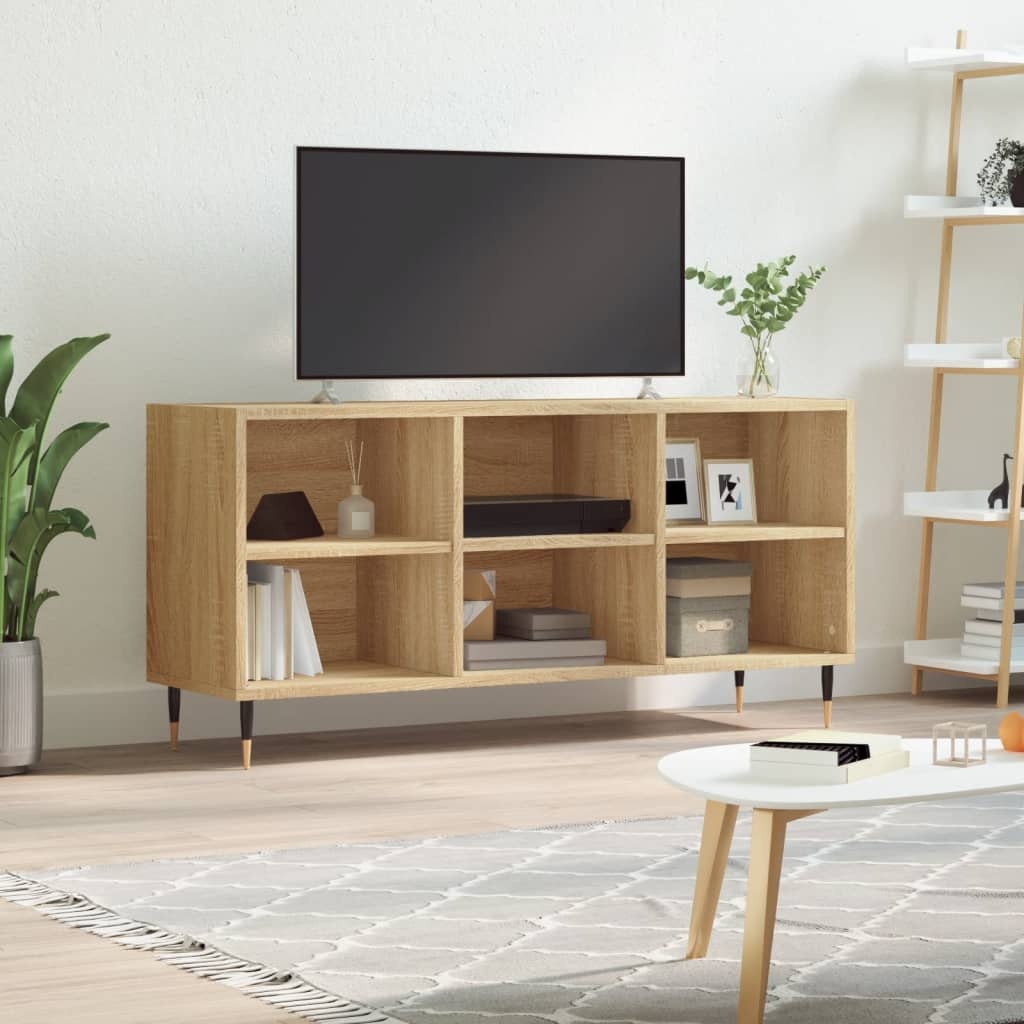 vidaXL Tv-meubel 103,5x30x50 cm bewerkt hout sonoma eikenkleurig