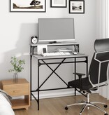 vidaXL Bureau 80x50x90 cm bewerkt hout en ijzer grijs sonoma eiken