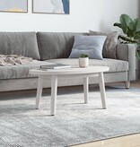 vidaXL Tafelblad ovaal 80x40x2,5 cm massief grenenhout wit