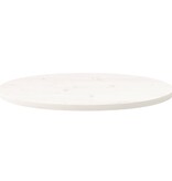 vidaXL Tafelblad ovaal 80x40x2,5 cm massief grenenhout wit