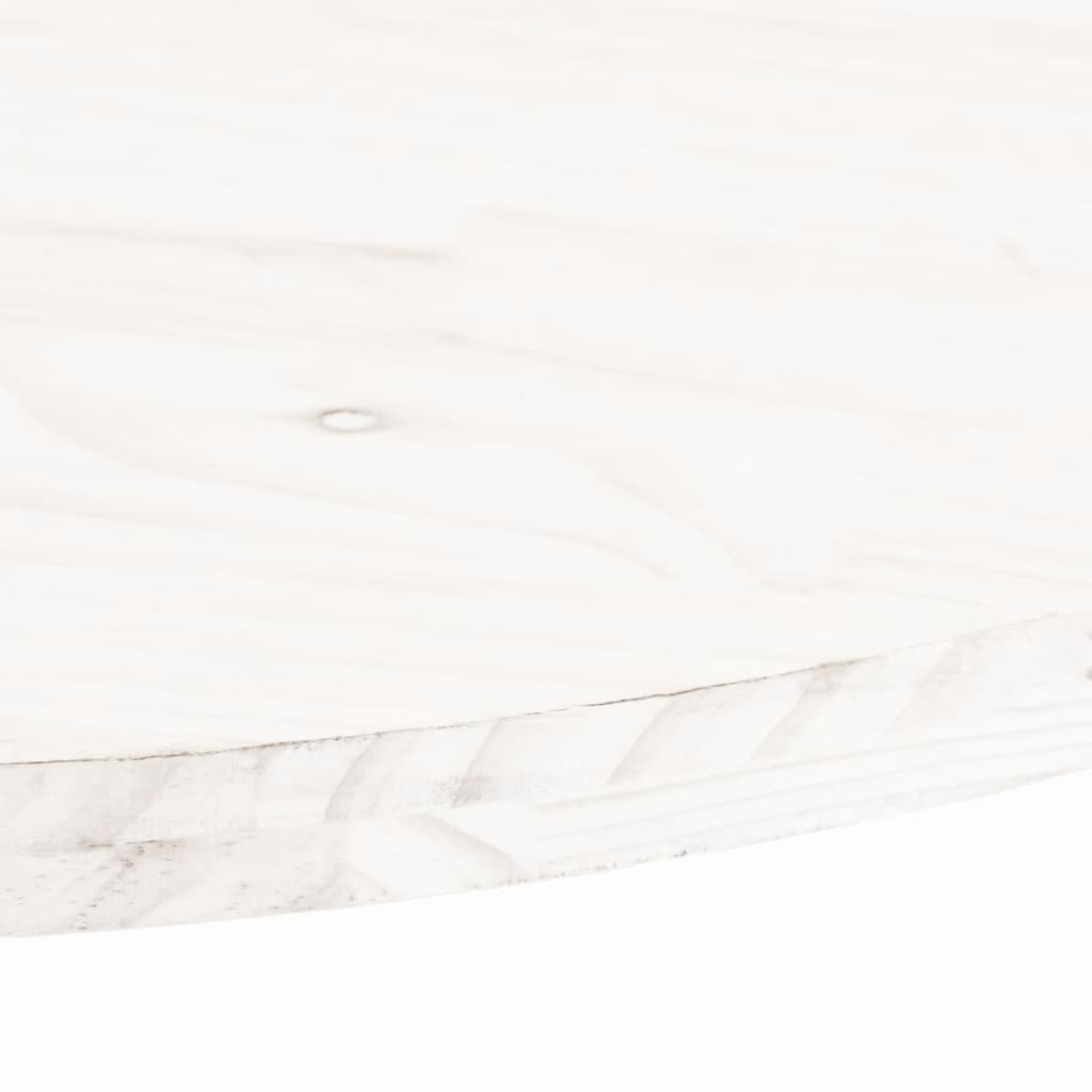 vidaXL Tafelblad ovaal 80x40x2,5 cm massief grenenhout wit