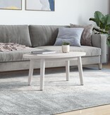 vidaXL Tafelblad ovaal 70x35x2,5 cm massief grenenhout wit