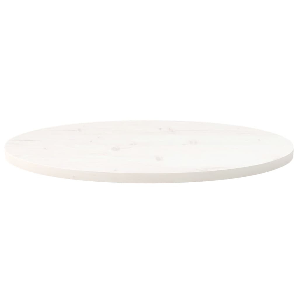 vidaXL Tafelblad ovaal 70x35x2,5 cm massief grenenhout wit