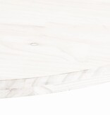 vidaXL Tafelblad ovaal 70x35x2,5 cm massief grenenhout wit