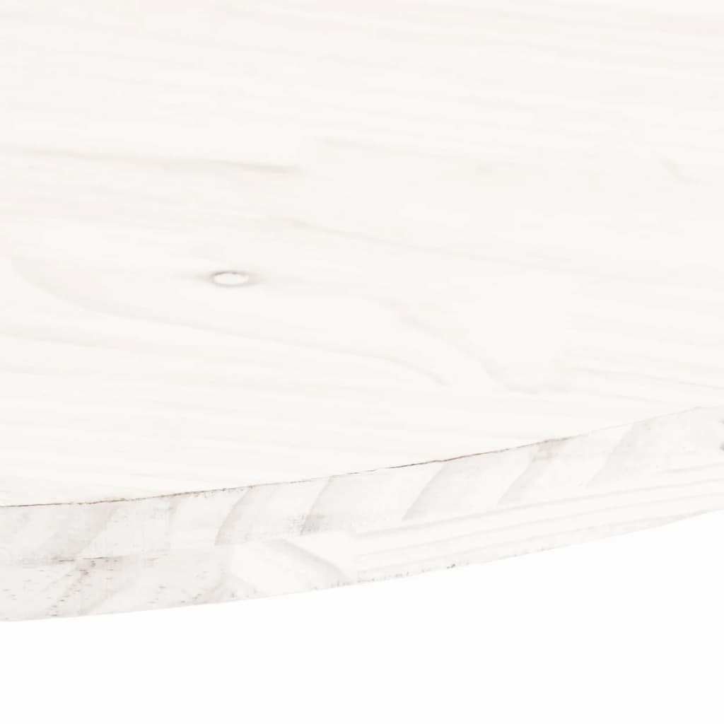 vidaXL Tafelblad ovaal 70x35x2,5 cm massief grenenhout wit