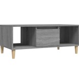 vidaXL Salontafel 90x50x36,5 cm bewerkt hout grijs sonoma