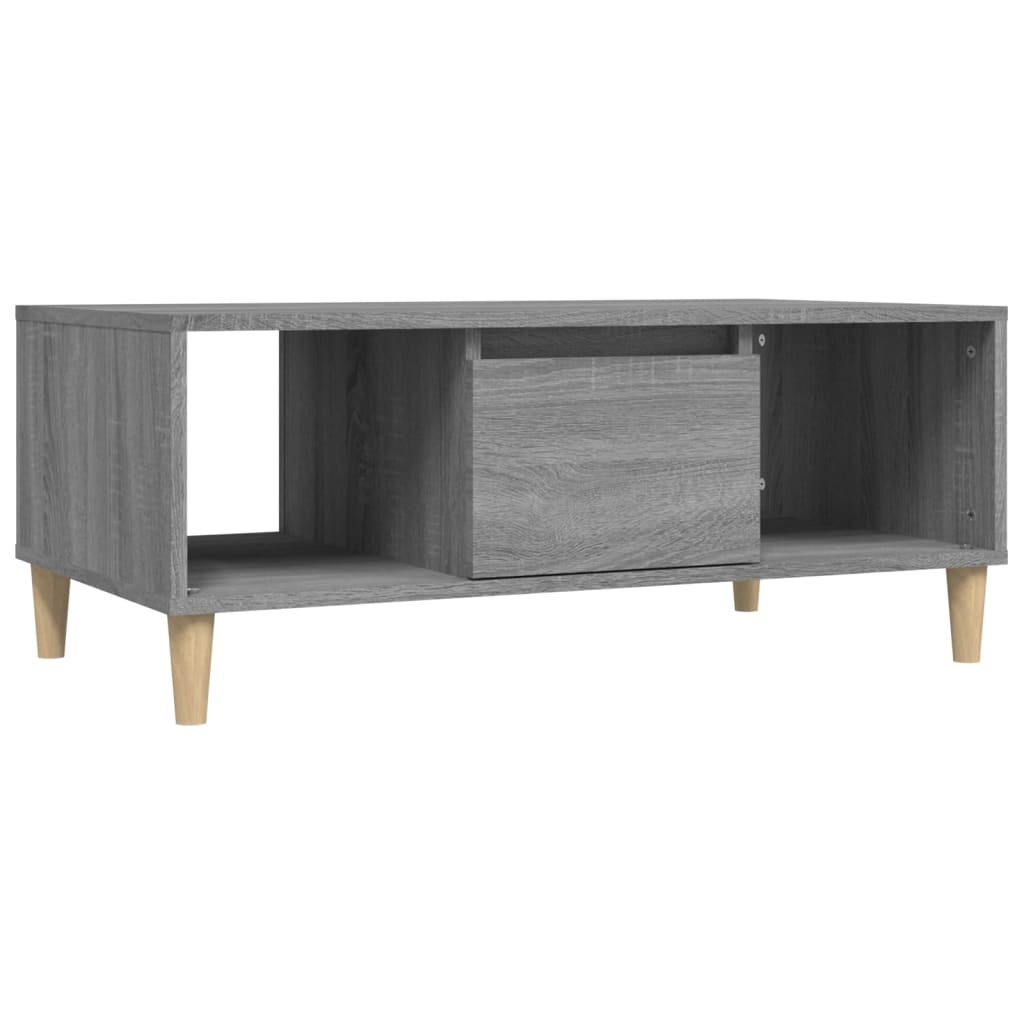 vidaXL Salontafel 90x50x36,5 cm bewerkt hout grijs sonoma