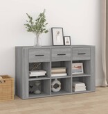 vidaXL Dressoir 100x30x59,5 cm bewerkt hout grijs sonoma eikenkleurig