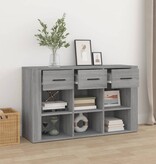 vidaXL Dressoir 100x30x59,5 cm bewerkt hout grijs sonoma eikenkleurig