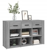 vidaXL Dressoir 100x30x59,5 cm bewerkt hout grijs sonoma eikenkleurig