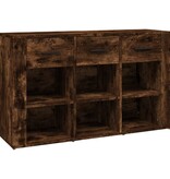 vidaXL Dressoir 100x30x59,5 cm bewerkt hout gerookt eikenkleurig