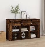 vidaXL Dressoir 100x30x59,5 cm bewerkt hout gerookt eikenkleurig