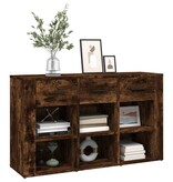 vidaXL Dressoir 100x30x59,5 cm bewerkt hout gerookt eikenkleurig