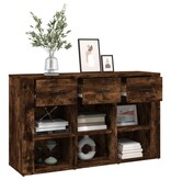 vidaXL Dressoir 100x30x59,5 cm bewerkt hout gerookt eikenkleurig
