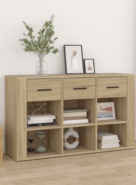 VidaXL Dressoir 100x30x59,5 cm bewerkt hout sonoma eikenkleurig