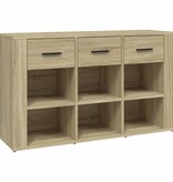 vidaXL Dressoir 100x30x59,5 cm bewerkt hout sonoma eikenkleurig