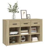 vidaXL Dressoir 100x30x59,5 cm bewerkt hout sonoma eikenkleurig