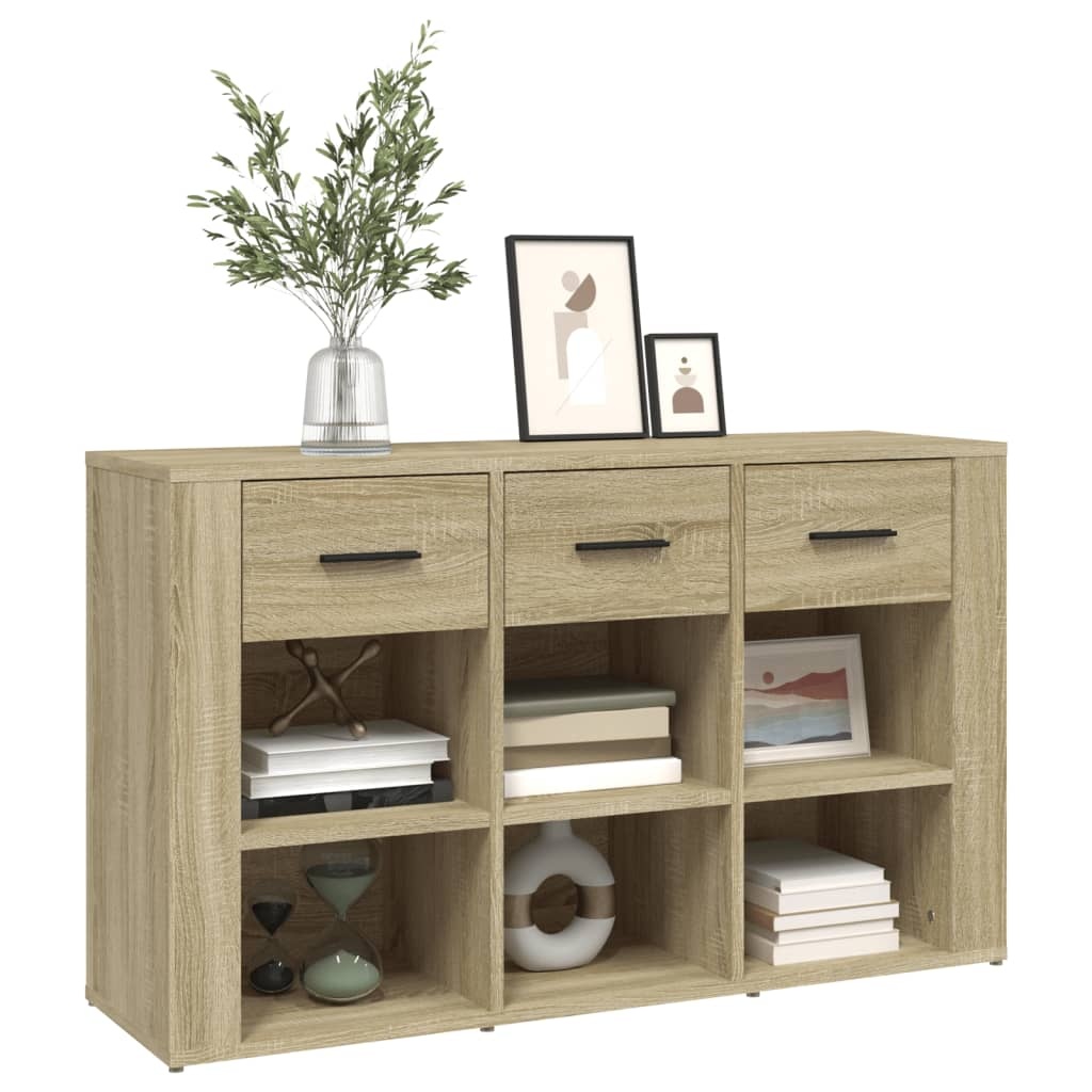 vidaXL Dressoir 100x30x59,5 cm bewerkt hout sonoma eikenkleurig