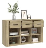 vidaXL Dressoir 100x30x59,5 cm bewerkt hout sonoma eikenkleurig