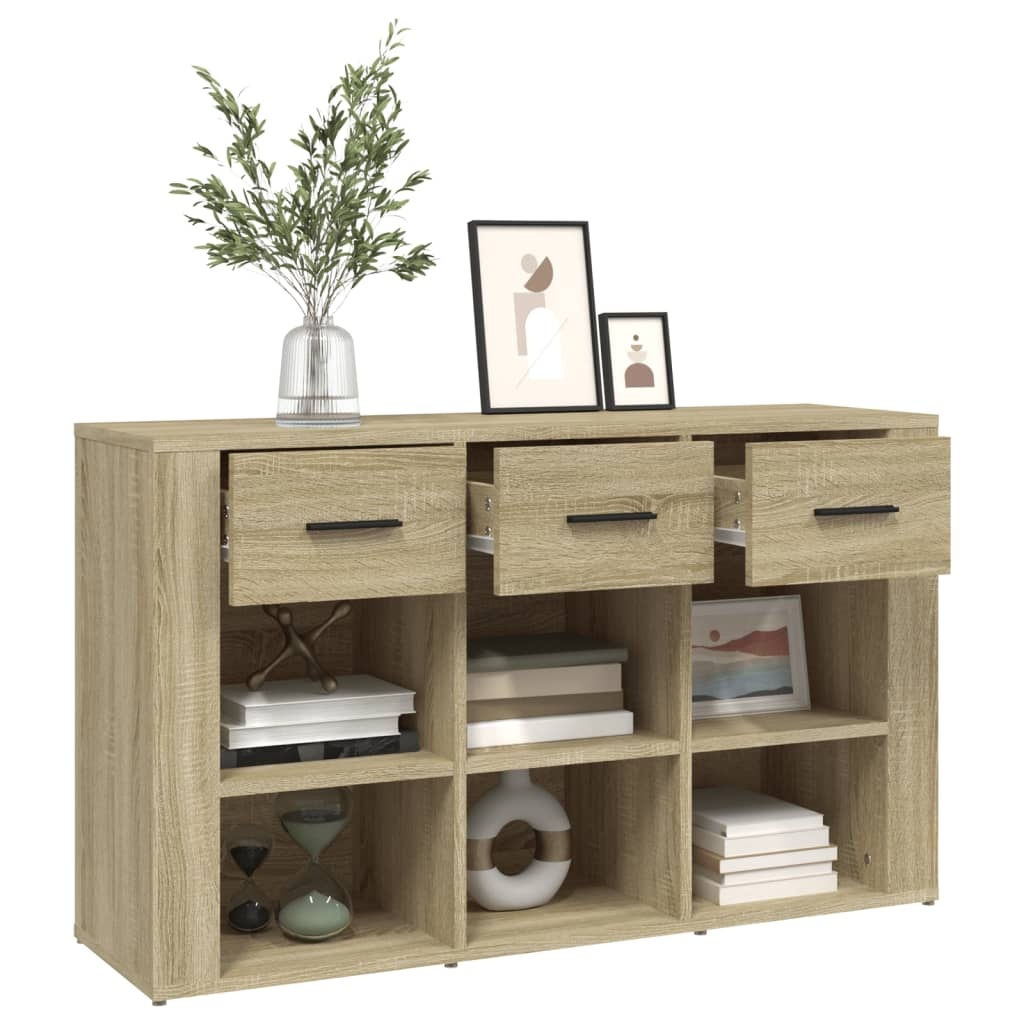 vidaXL Dressoir 100x30x59,5 cm bewerkt hout sonoma eikenkleurig