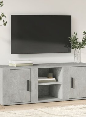 vidaXL Tv-meubel 100x31,5x35 cm bewerkt hout betongrijs
