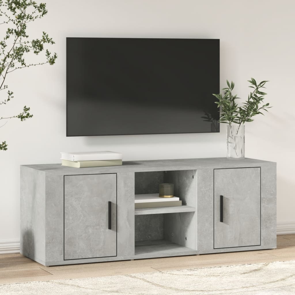 vidaXL Tv-meubel 100x31,5x35 cm bewerkt hout betongrijs