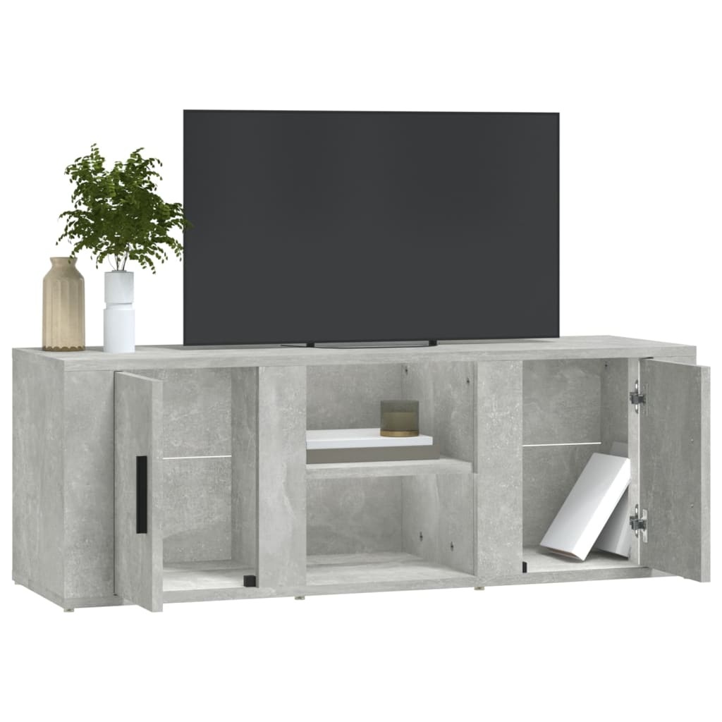 vidaXL Tv-meubel 100x31,5x35 cm bewerkt hout betongrijs