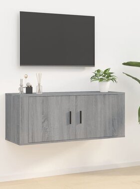 vidaXL Tv-wandmeubel 100x34,5x40 cm grijs sonoma eikenkleurig
