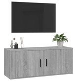 vidaXL Tv-wandmeubel 100x34,5x40 cm grijs sonoma eikenkleurig