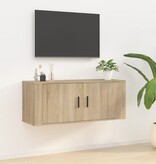 vidaXL Tv-wandmeubel 100x34,5x40 cm sonoma eikenkleurig